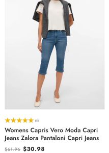 Vero Moda Classic Blue Denim Capris