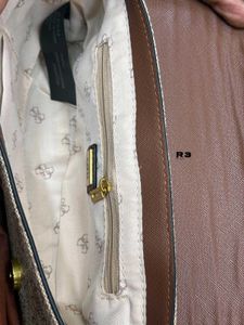 Guess Shoulder Bag Monogram Brown