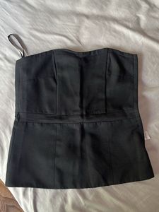 Black Strapless Top