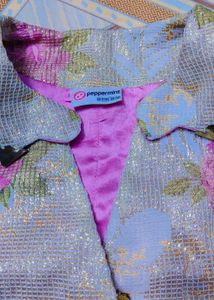 Sparkling Floral Print Jacket