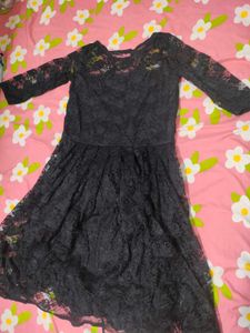 Elegant Lace Short Sleeve Dress