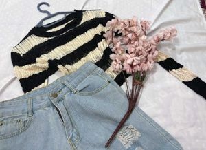🎁Y2k Striped Cropped Top I