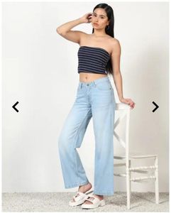 New Light Wash Wide Leg Jeans