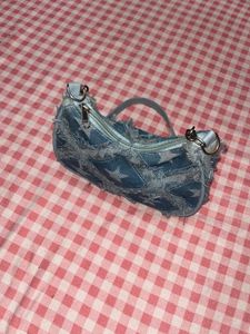 denim star shoulder bag