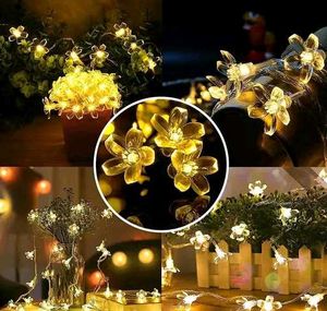 14 LED 3 Meter Warm White Silicone Blossom Flower