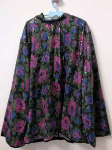 🪩sequin Floral Party Top