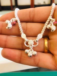 Pure Silver Kids Payal (wt:-26.600g)