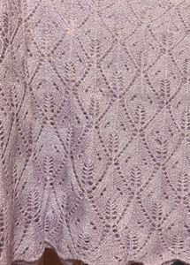 Cropped Lace Knit Sweater