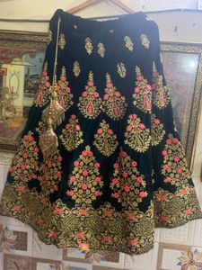 Elegant Velvet Lehenga Set