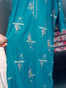 Sea Green Single Printed Kurti... 💙💙