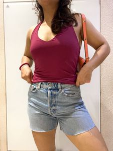 Light Wash Denim Cut-Off Shorts