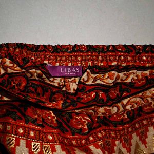 Patterned Wide Leg Pants