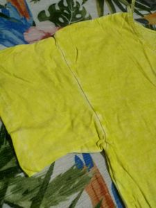 Yellow Cropped T-Shirt