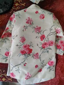 raw silk ivory colored kids sherwani with dhoti