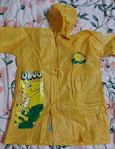 Babyhug Yellow Dino Raincoat for Kids