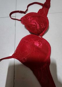 Sensual Red lace push up Bra