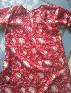 Stylish Red Printed Kurti