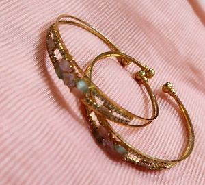Fancy Gold Plated Women Bracelet Bangles