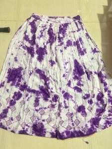 Vibrant Purple Tie-Dye Skirt