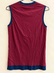 The Roadster Men's Maroon Sleeveless T-Shirt