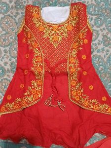 Beautiful Red Embroidered Set
