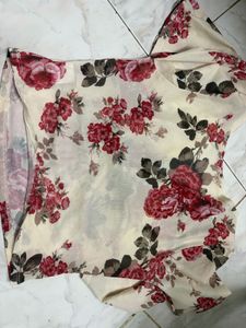 Floral Mesh Long Sleeve Top