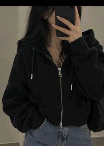 Black Zip-Up Hoodie