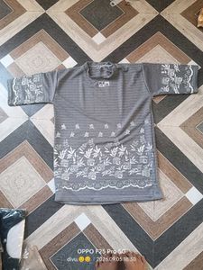 Brown Floral Print T-Shirt