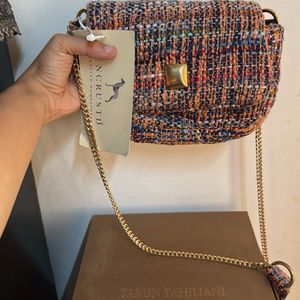 Textured Tweed Crossbody Bag