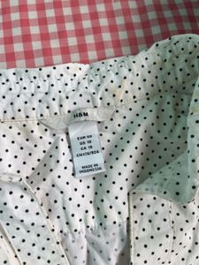 (COMBO)While polka dot H&amp;M top x Mango to