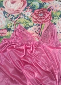 Pink Satin Nightgown