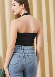 Shein Halter Neck Sleeveless Front Cut-Out Leotard