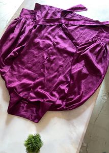SHIEN  Purple Button-Up Knot top 🪻
