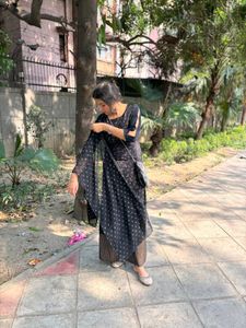 Elegant Black Kurta Set without dupatta