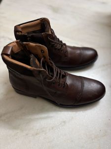 🆕Red Tape Teak Leather Round Toe Slipon Boots