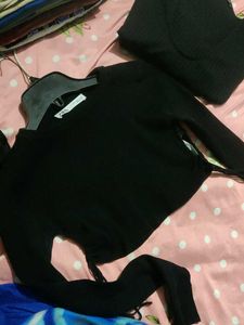 Zara Black Crop Top