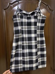 Black &amp; White Plaid Mini H&amp;M Dress/Brand new condi