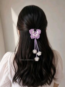 Handmade Crochet Flower Hair Ties