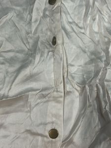 cream colour silk shirt