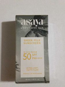 asaya sheer milk sunscreen 50pa++++