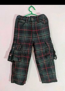 Boys' Plaid Cargo Pants