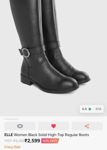 ELLE Black Knee-High Boots
