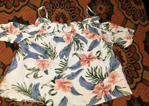 Floral Off-Shoulder Puff Sleeve Top