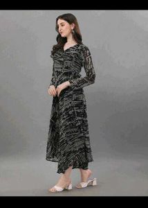Stylish Printed Wrap Maxi Dress