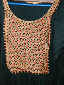 Teal Embroidered Kurta
