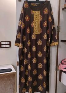 Elegant Brown Kurta with Yellow Plazzo (BRAND NEW)