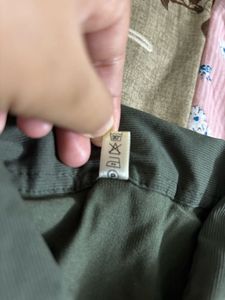 Olive Green Belted Jacket