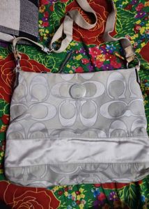 Coach Signature Monogram Shoulder Bag