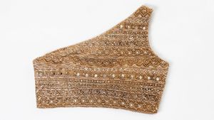 Embellished One-Shoulder Blouse