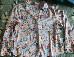 Floral Silk Satin Shirt